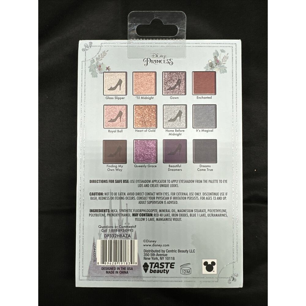 New Disney Storybook Princess Cinderella 12 Eye Shadow Makeup Palette w/ Mirror - Picture 3 of 7